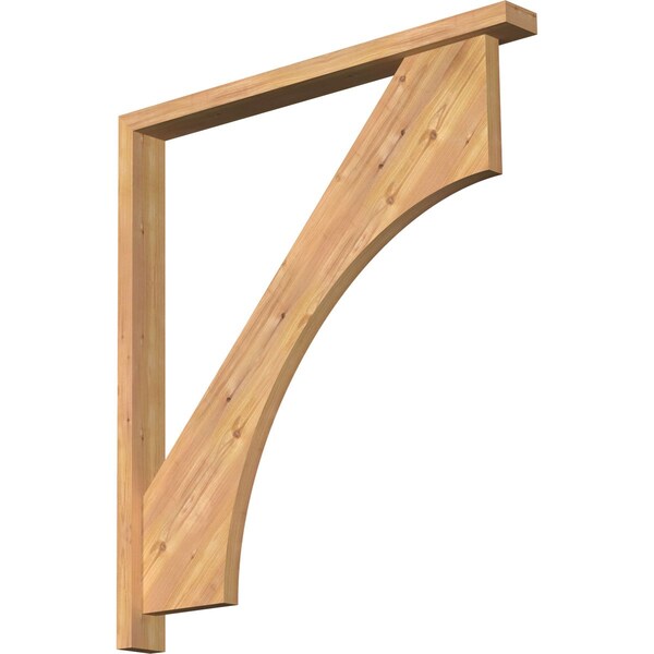Ekena Millwork Westlake Block Smooth Bracket w/ Offset Brace, Western Red Cedar, 3 1/2"W x 36"D x 40"H BKT0402X36X40WTL05SWR - main